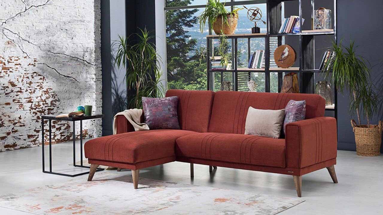 Ruby Угловой Раскладной Диван (221cm x 147cm)